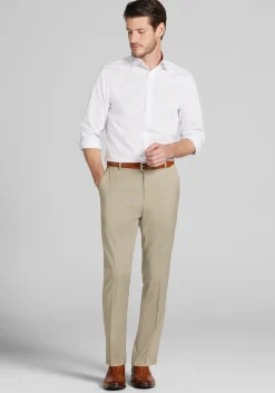 Traveler® Collection Slim Fit Button-Down Collar Plaid Dress Shirt
