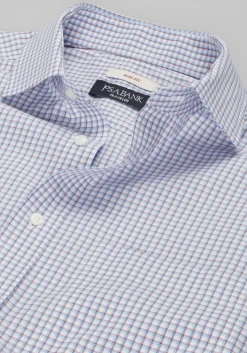 Traveler® Collection Slim Fit Spread Collar Check Dress Shirt