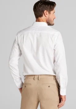 Traveler® Collection Slim Fit Point Collar Solid Dress Shirt