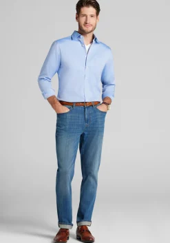 Traveler® Collection Slim Fit Spread Collar Solid Dress Shirt