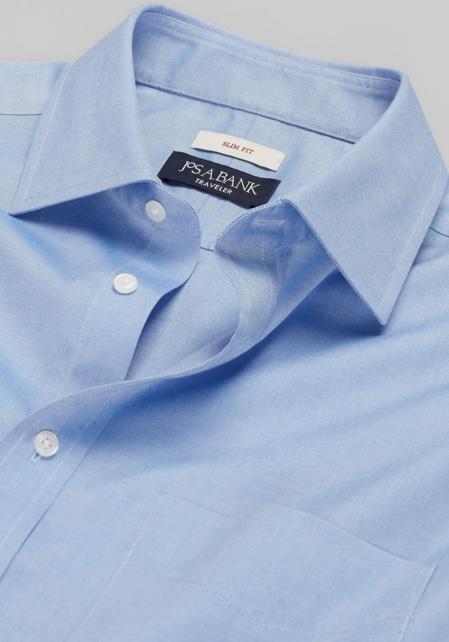Traveler® Collection Slim Fit Spread Collar Solid Dress Shirt