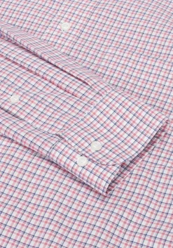Traveler® Collection Slim Fit Button-Down Collar Plaid Dress Shirt