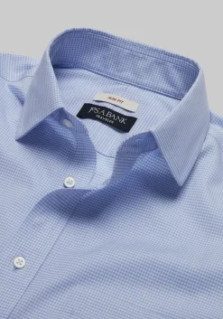 Traveler® Collection Slim Fit Spread Collar Gingham Dress Shirt