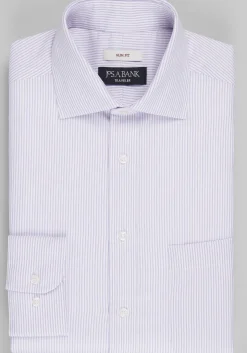 Traveler® Collection Slim Fit Tight Stripe Dress Shirt