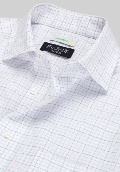 Traveler® Collection Tailored Fit Spread Collar Tattersall Dress Shirt