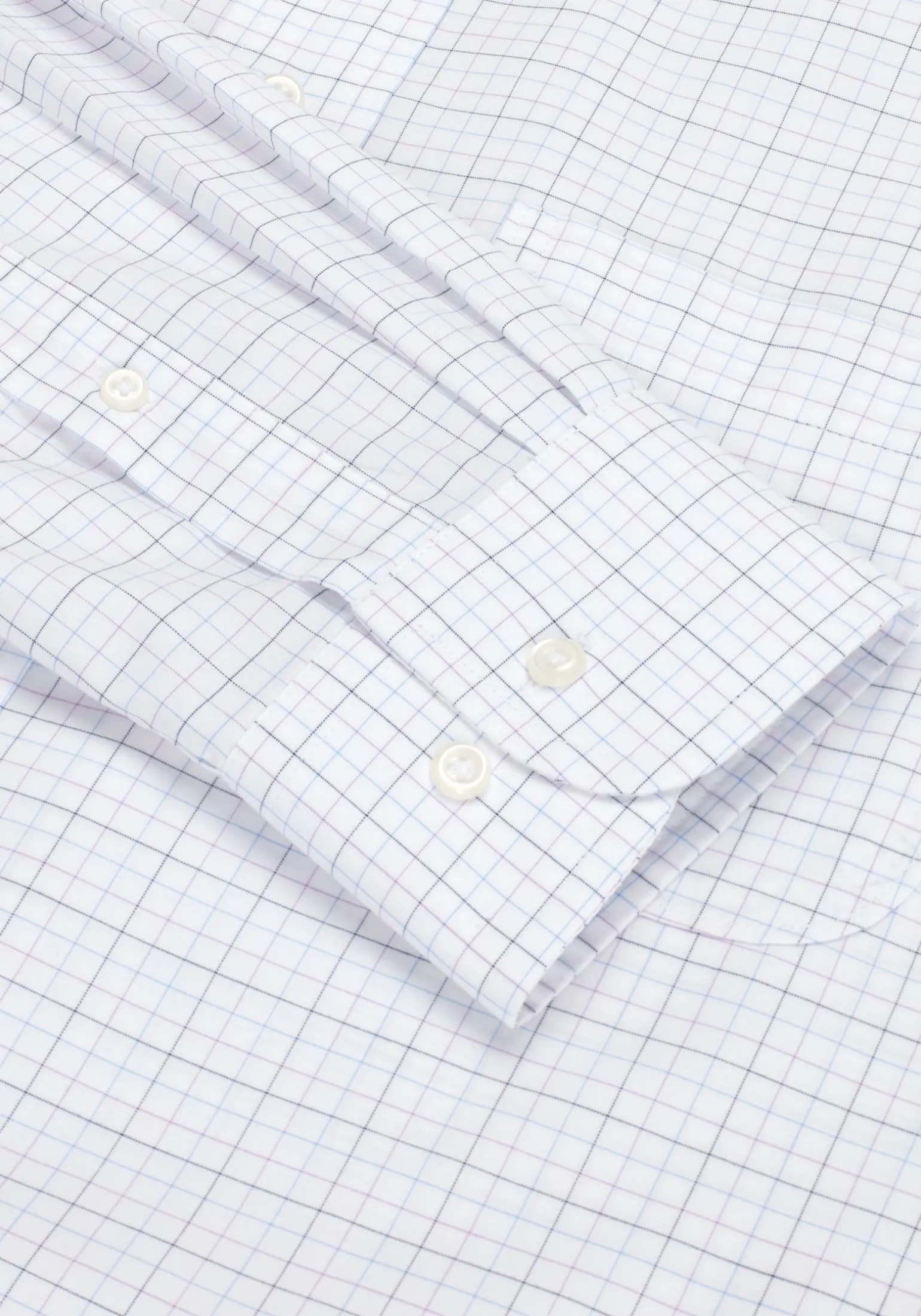 Traveler® Collection Tailored Fit Spread Collar Tattersall Dress Shirt
