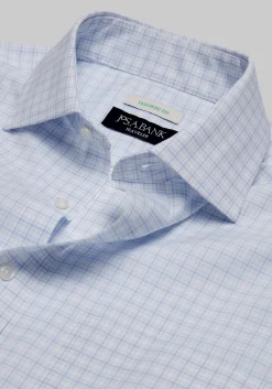 Traveler® Collection Tailored Fit Spread Collar Check Dress Shirt