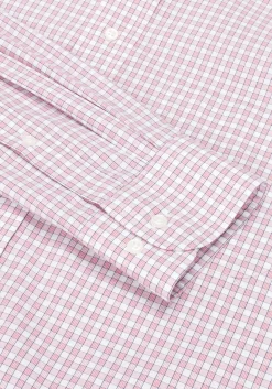 Traveler® Collection Tailored Fit Mini Plaid Dress Shirt