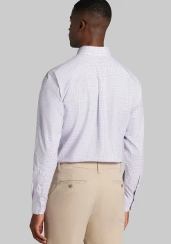 Traveler® Collection Tailored Fit Button-Down Collar Plaid Dress Shirt