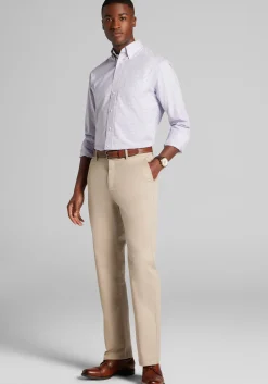 Traveler® Collection Tailored Fit Button-Down Collar Plaid Dress Shirt