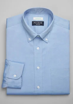 Traveler® Collection Tailored Fit Button-Down Collar Solid Dress Shirt - Big & Tall