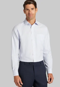 Traveler® Collection Tailored Fit Stripe Dress Shirt