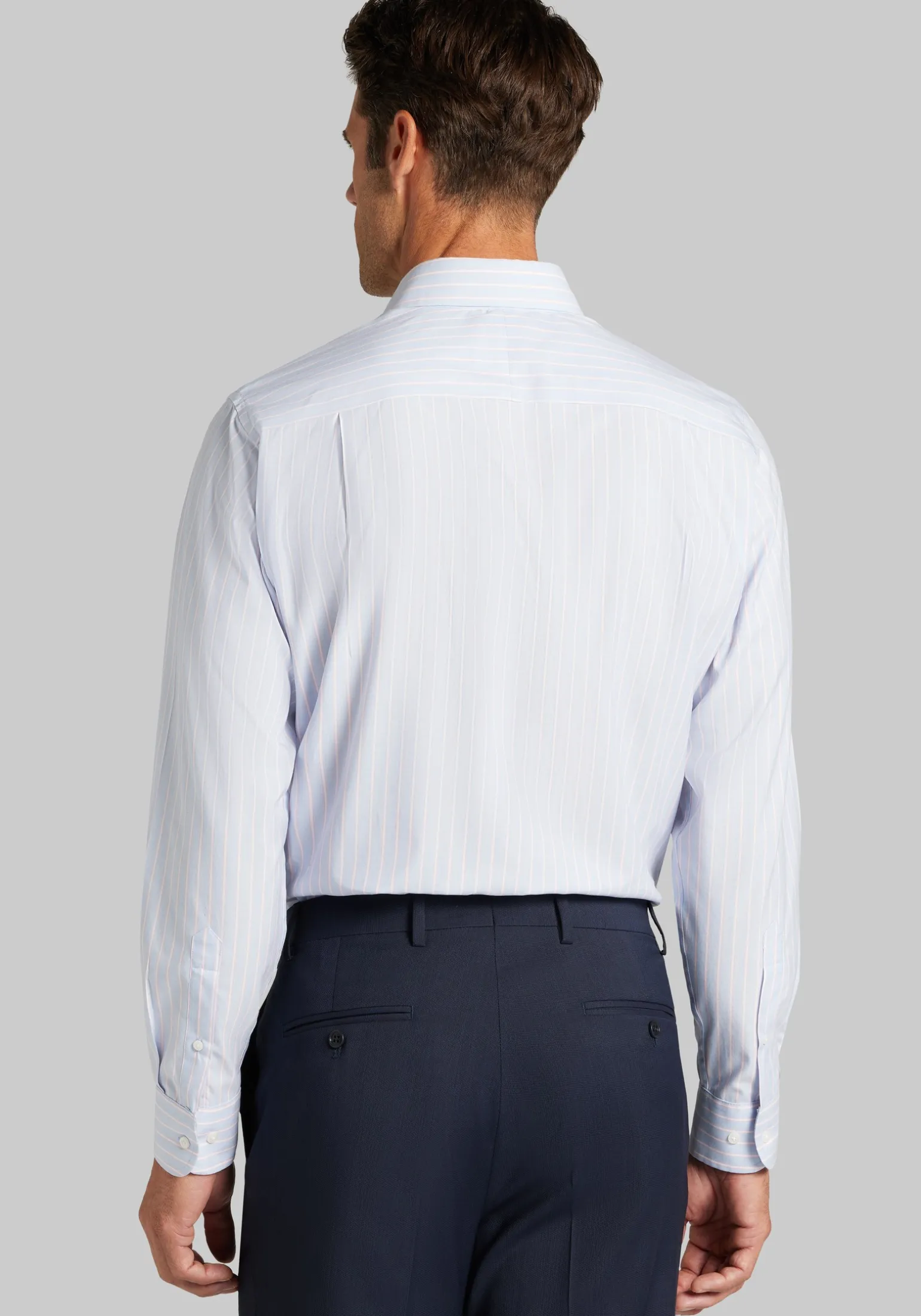 Traveler® Collection Tailored Fit Stripe Dress Shirt