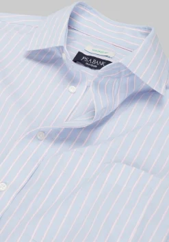 Traveler® Collection Tailored Fit Stripe Dress Shirt
