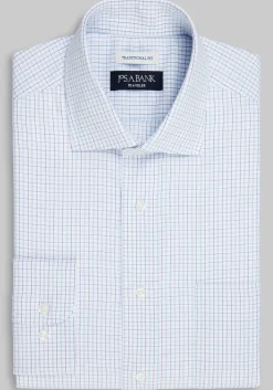 Traveler® Collection Traditional Fit Spread Collar Check Dress Shirt