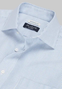 Traveler® Collection Traditional Fit Spread Collar Stripe Dress Shirt