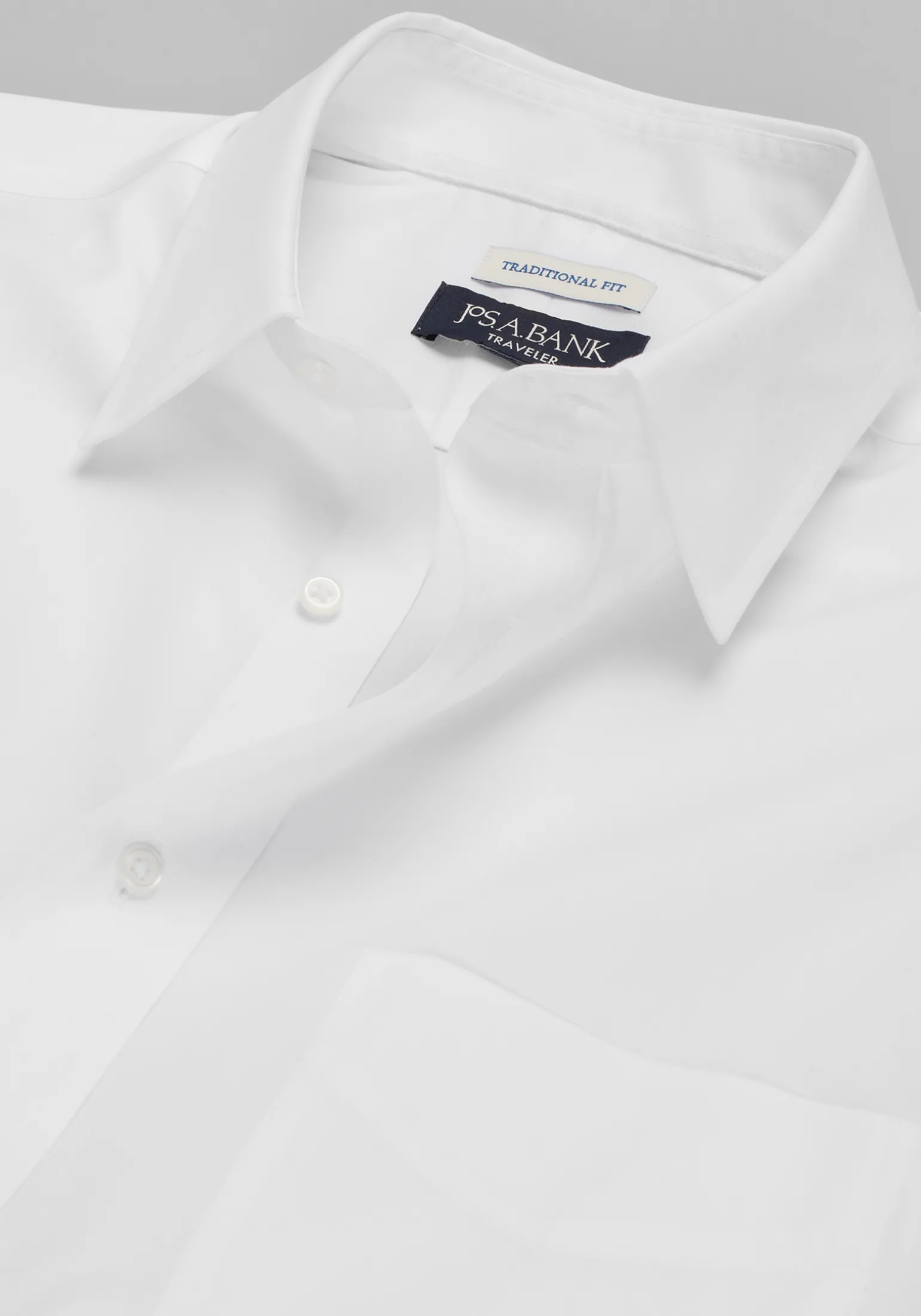 Traveler® Collection Traditional Fit Point Collar Solid Dress Shirt