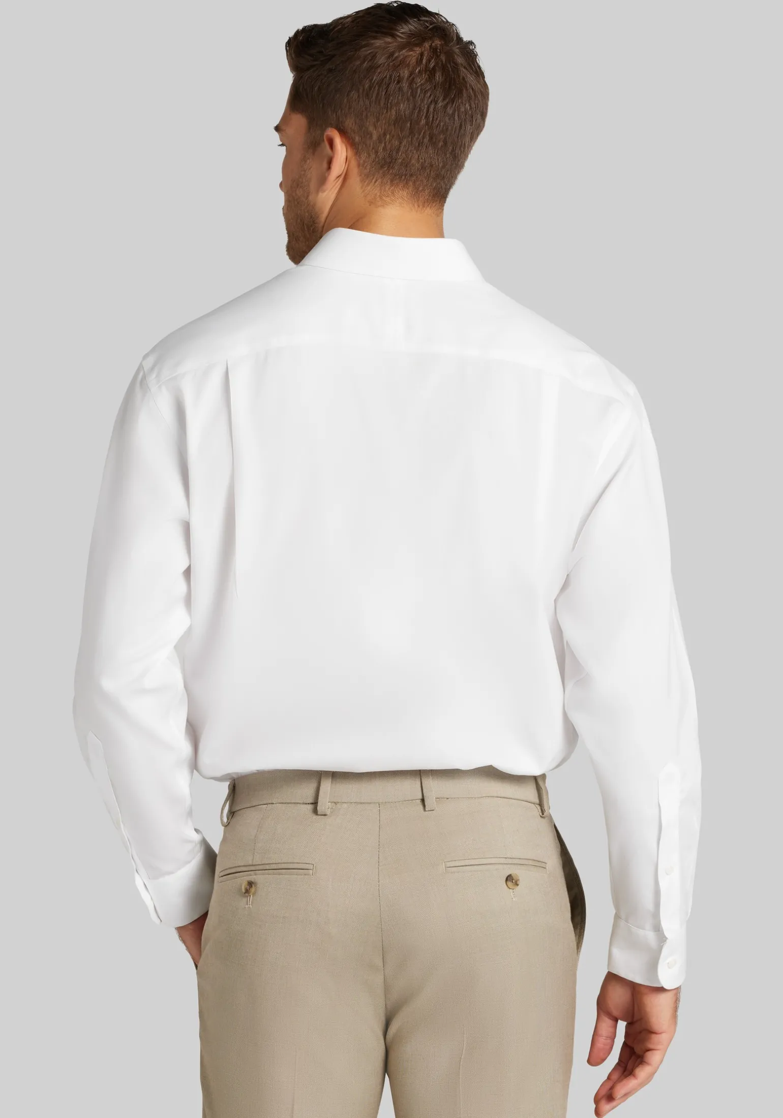 Traveler® Collection Traditional Fit Point Collar Solid Dress Shirt
