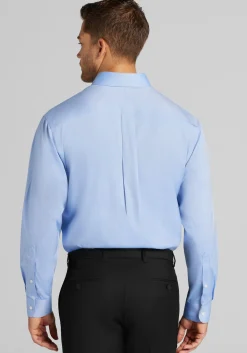 Traveler® Collection Traditional Fit Button-Down Collar Solid Dress Shirt