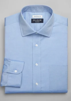 Traveler® Collection Traditional Fit Spread Collar Solid Dress Shirt