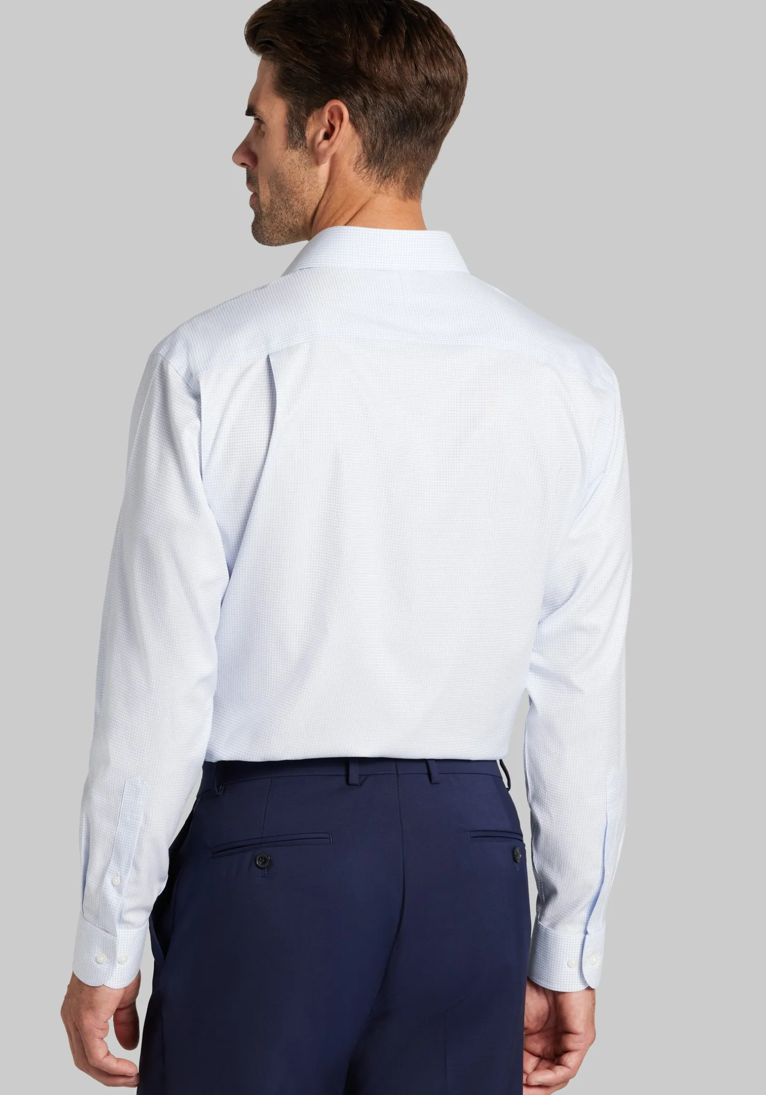 Traveler® Collection Traditional Fit Small Check Dress Shirt