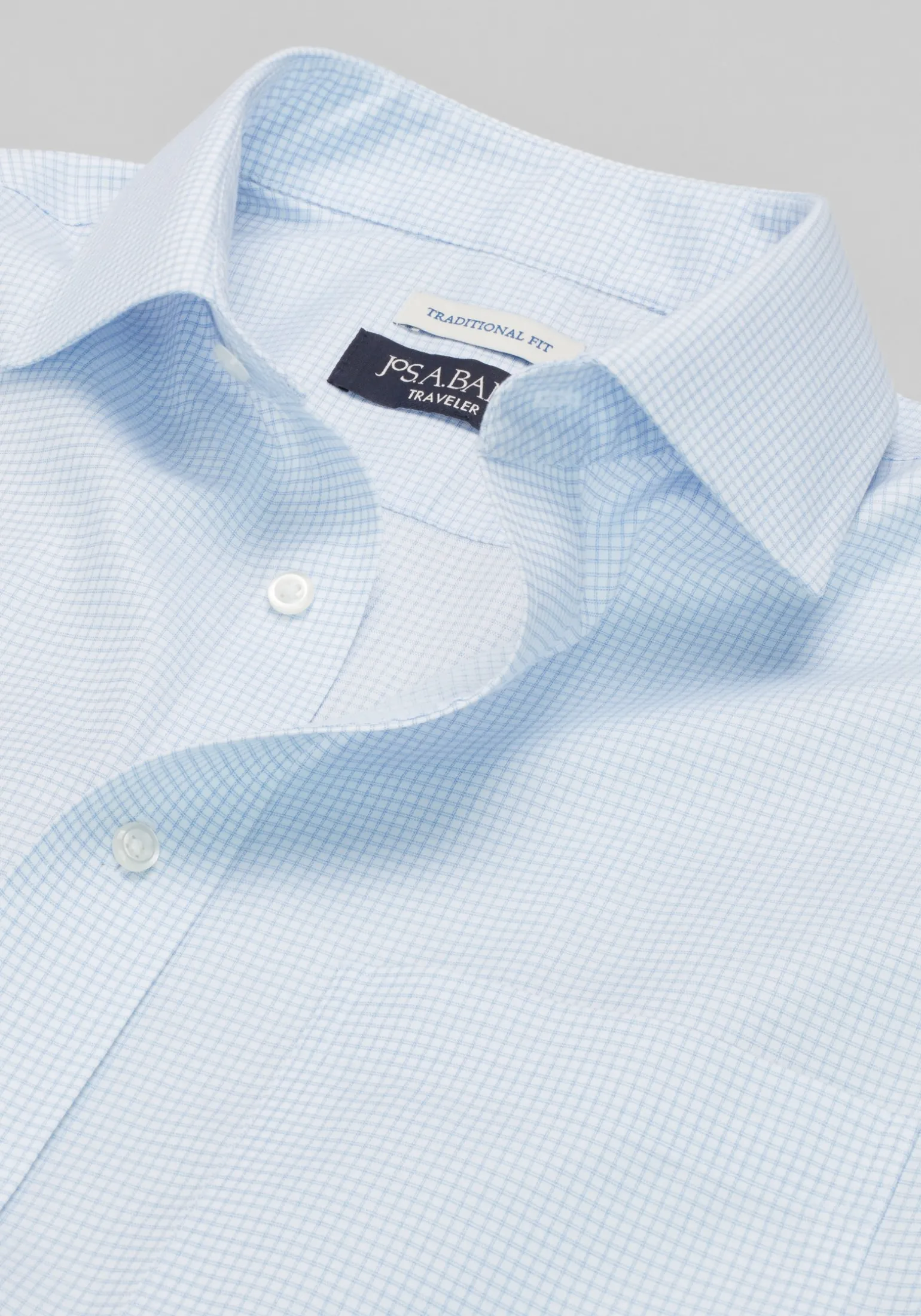 Traveler® Collection Traditional Fit Small Check Dress Shirt