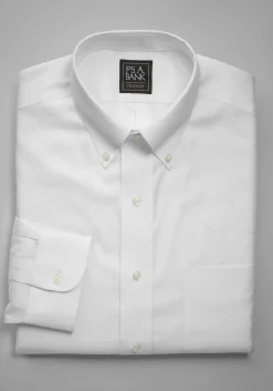 Traveler® Collection Traditional Fit Button-Down Collar Solid Dress Shirt - Big & Tall