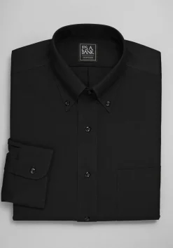 Traveler® Collection Traditional Fit Button-Down Collar Solid Dress Shirt - Big & Tall
