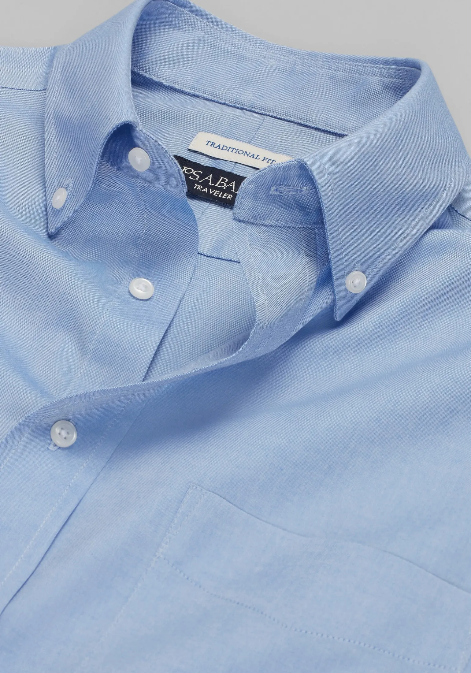 Traveler® Collection Traditional Fit Button-Down Collar Solid Dress Shirt - Big & Tall
