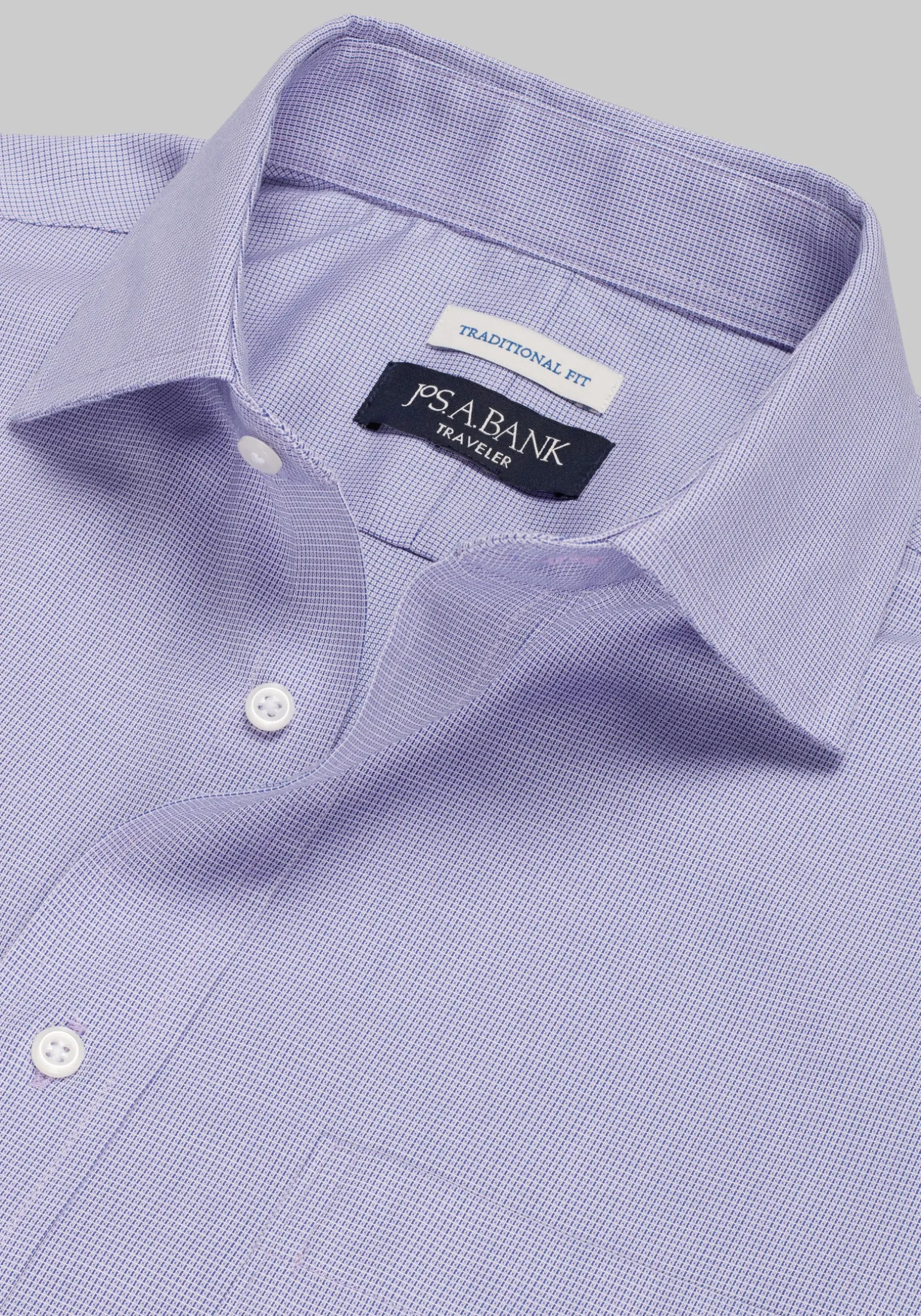 Traveler® Collection Traditional Fit Spread Collar Solid Dress Shirt - Big & Tall