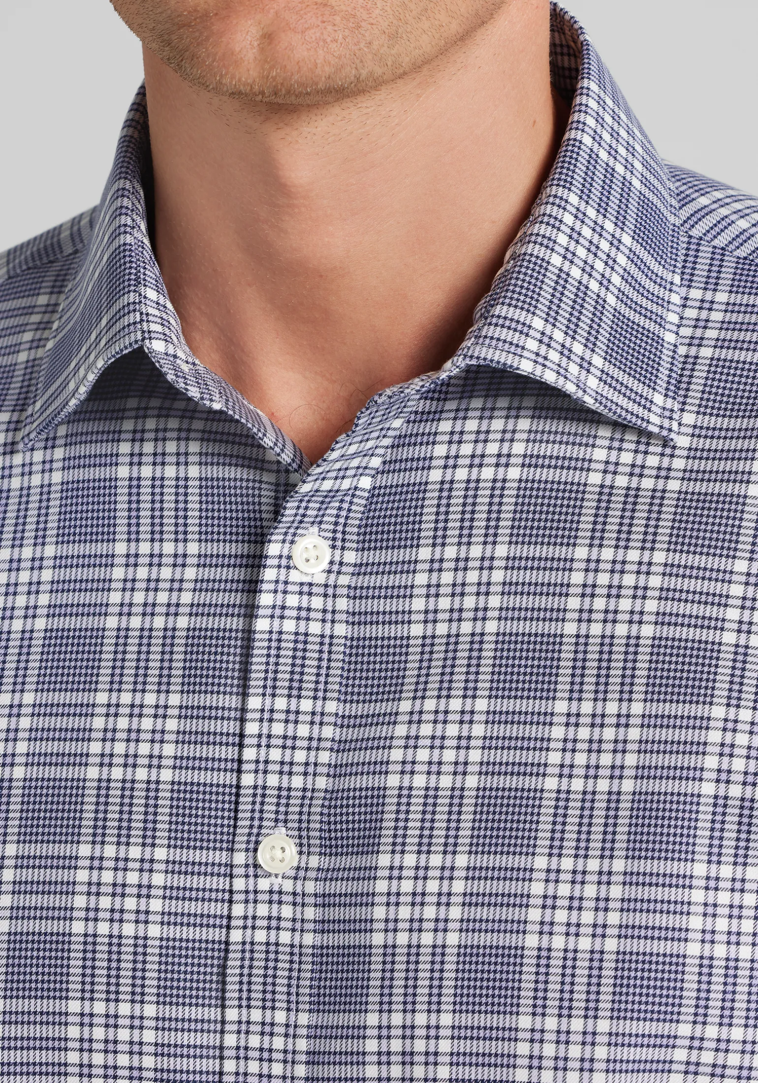 Traveler® Collection Traditional Fit Glen Plaid Button Up Shirt
