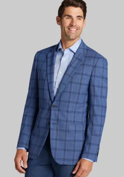 Traveler® COOLMOTION Slim Fit Plaid Sportcoat - Big & Tall