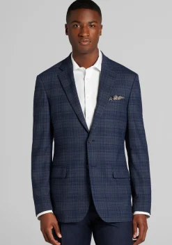 Traveler® COOLMOTION Tailored Fit Plaid Sportcoat - Big & Tall
