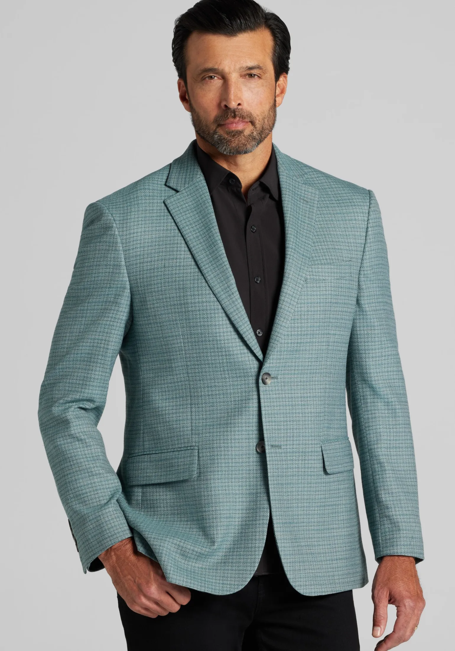Traveler® COOLMOTION Tailored Fit Plaid Sportcoat - Big & Tall
