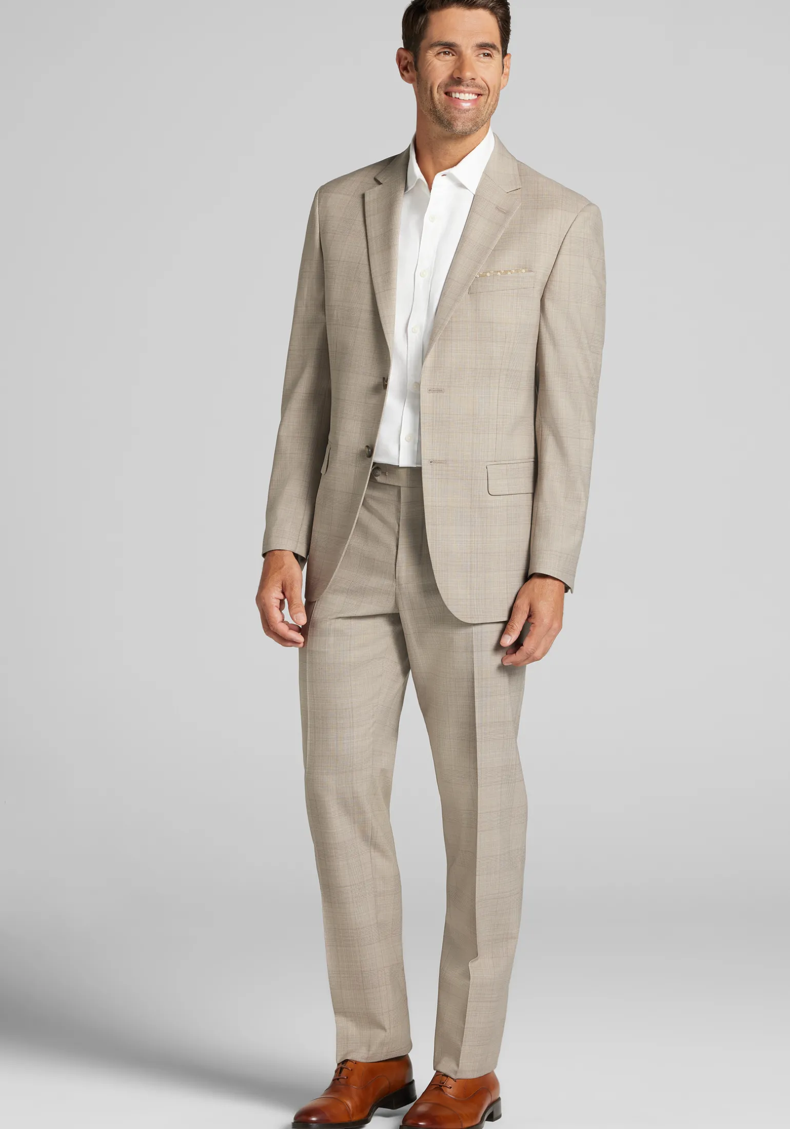 Traveler® COOLMOTION Tailored Fit Plaid Suit Jacket - Big & Tall