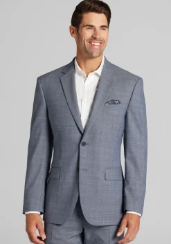 Traveler® COOLMOTION Tailored Fit Mini Plaid Suit Separates Jacket - Big & Tall