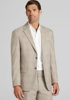 Traveler® COOLMOTION Tailored Fit Plaid Suit Jacket