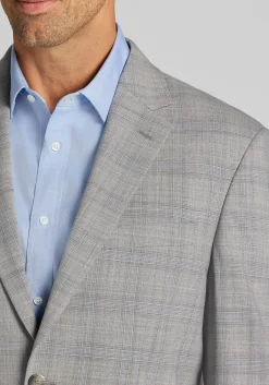 Traveler® COOLMOTION Tailored Fit Plaid Suit Separates Jacket