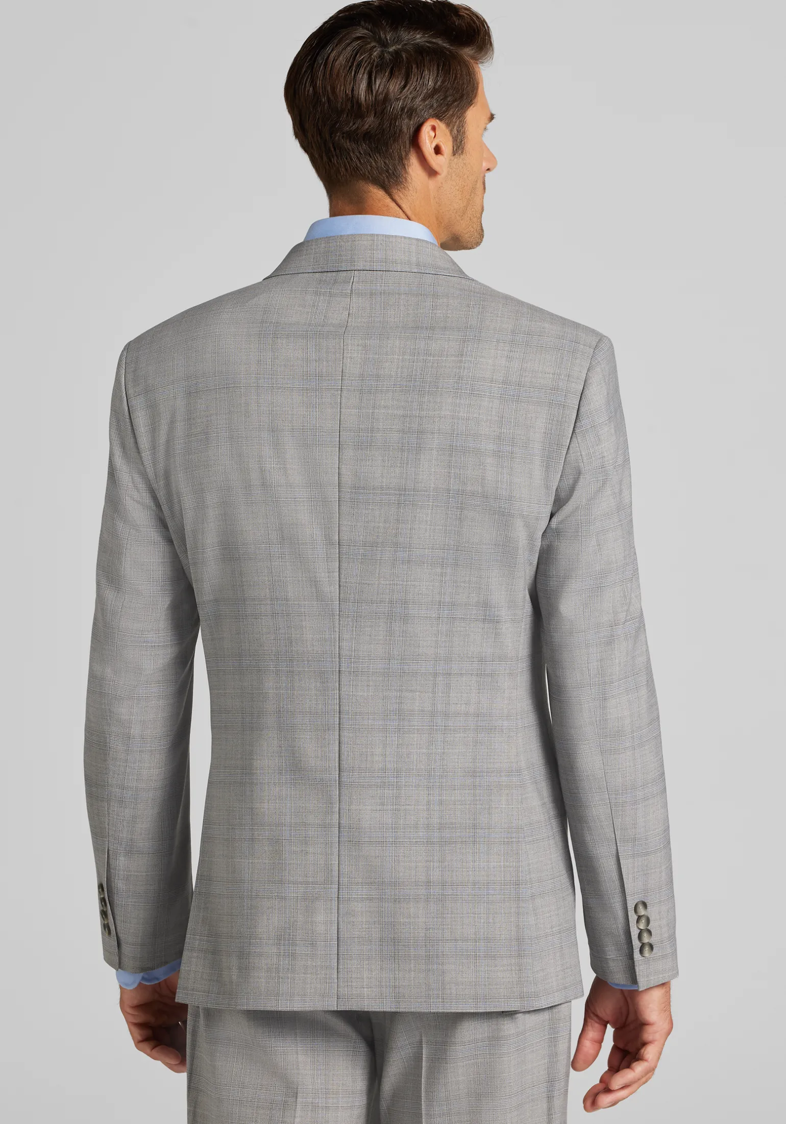 Traveler® COOLMOTION Tailored Fit Plaid Suit Separates Jacket
