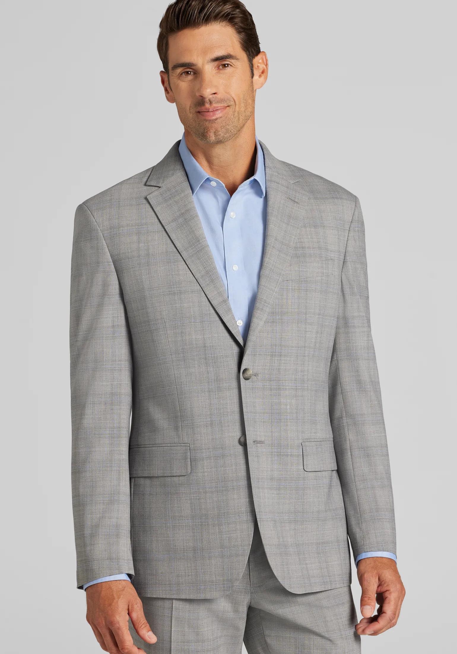 Traveler® COOLMOTION Tailored Fit Plaid Suit Separates Jacket