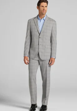 Traveler® COOLMOTION Tailored Fit Plaid Suit Separates Jacket