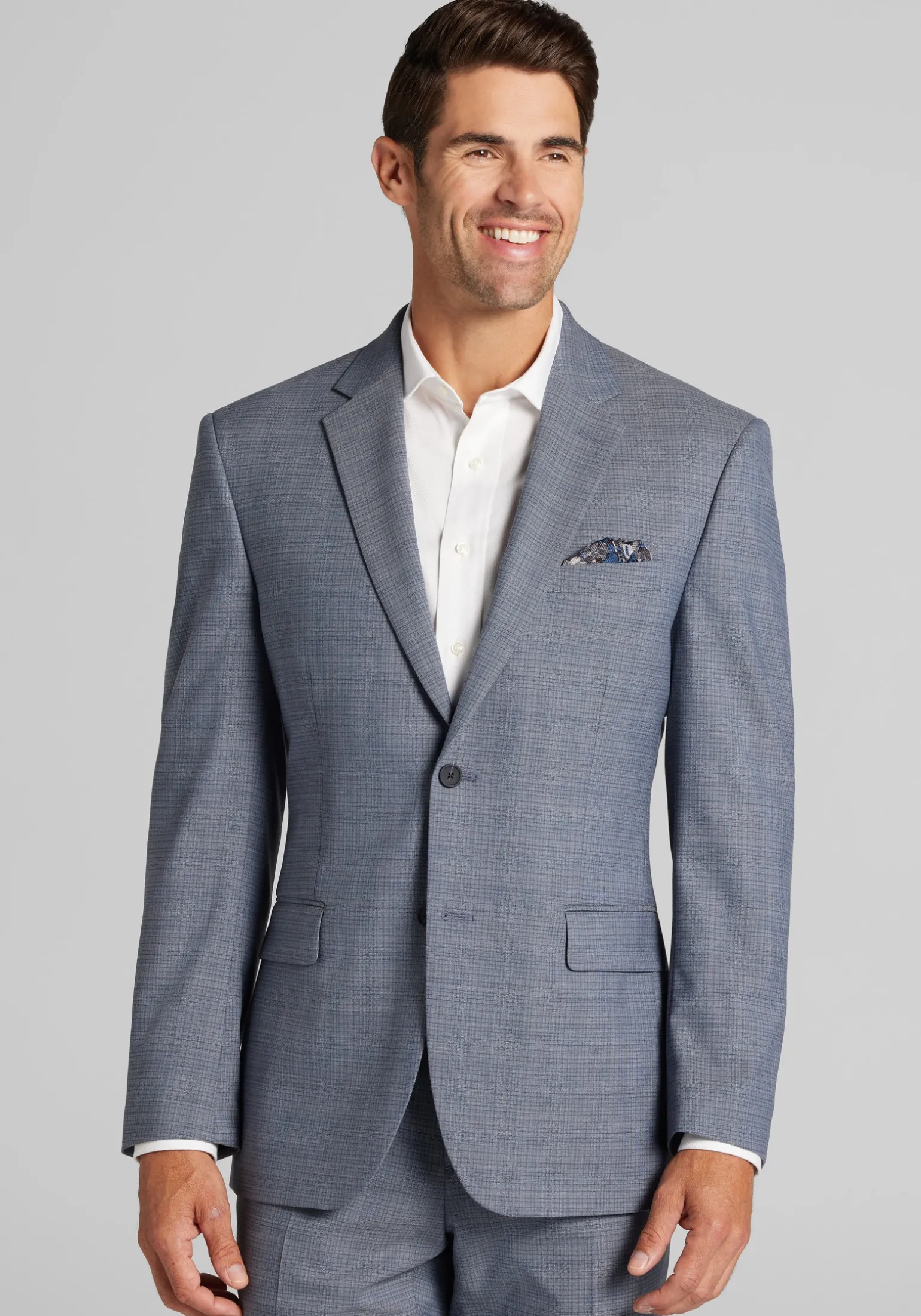 Traveler® COOLMOTION Tailored Fit Mini Plaid Suit Separates Jacket