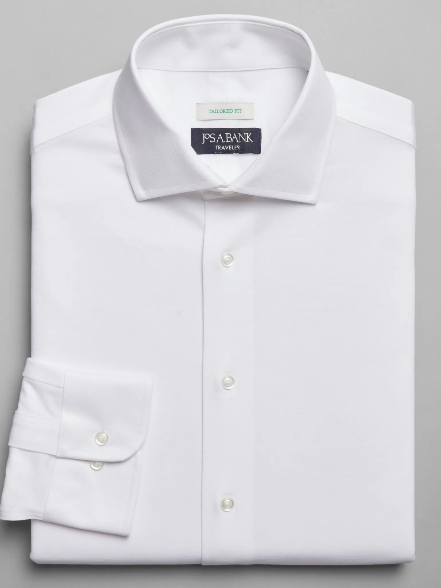 Traveler® COOLMOTION Tailored Fit Spread Collar Knit Solid Dress Shirt - Big & Tall