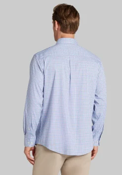 Traveler® COOLMOTION Tailored Fit Check 4-Way Stretch Button Up Shirt