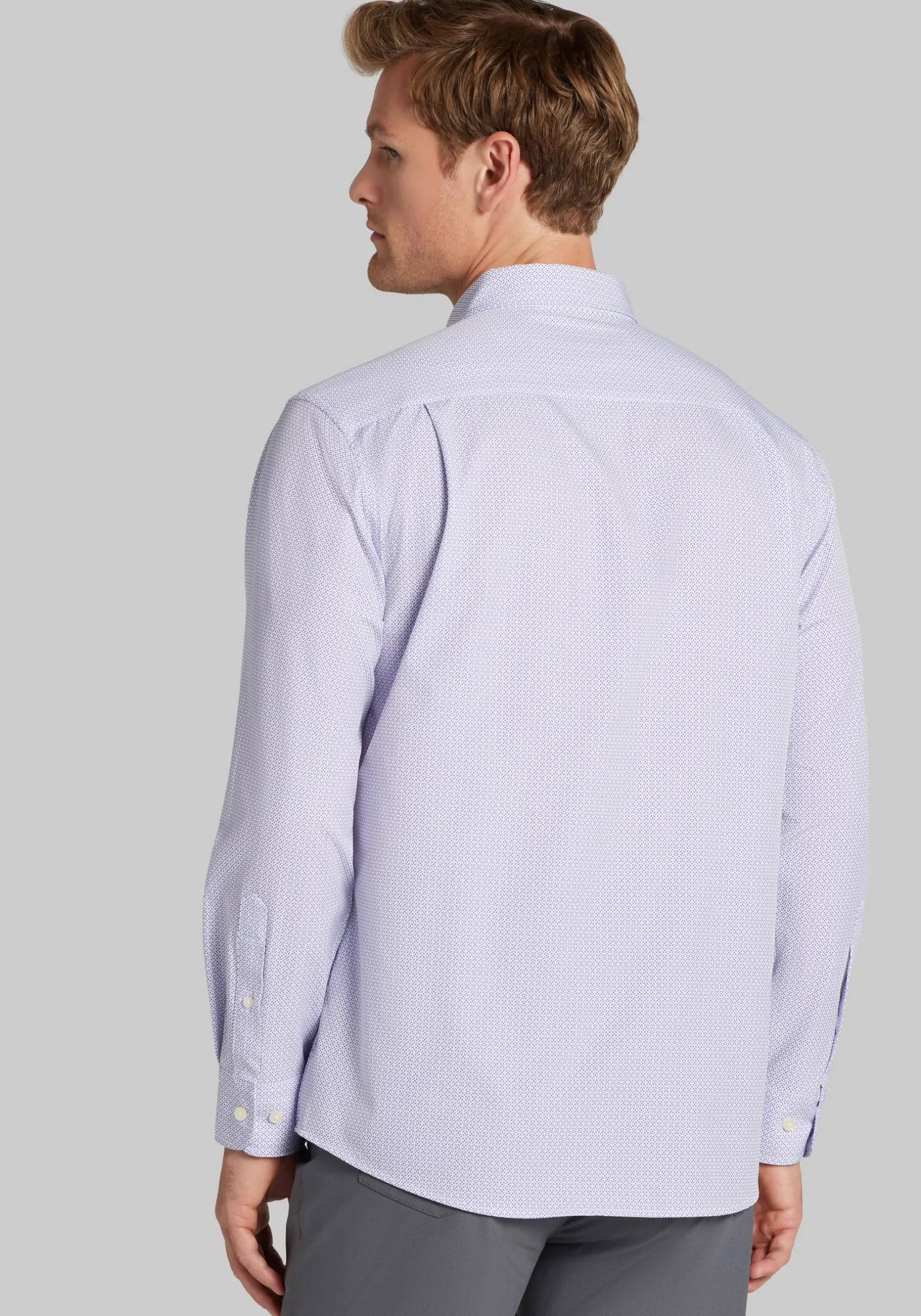 Traveler® COOLMOTION Tailored Fit Petal Neat Button Up Shirt