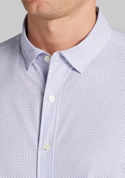Traveler® COOLMOTION Tailored Fit Petal Neat Button Up Shirt