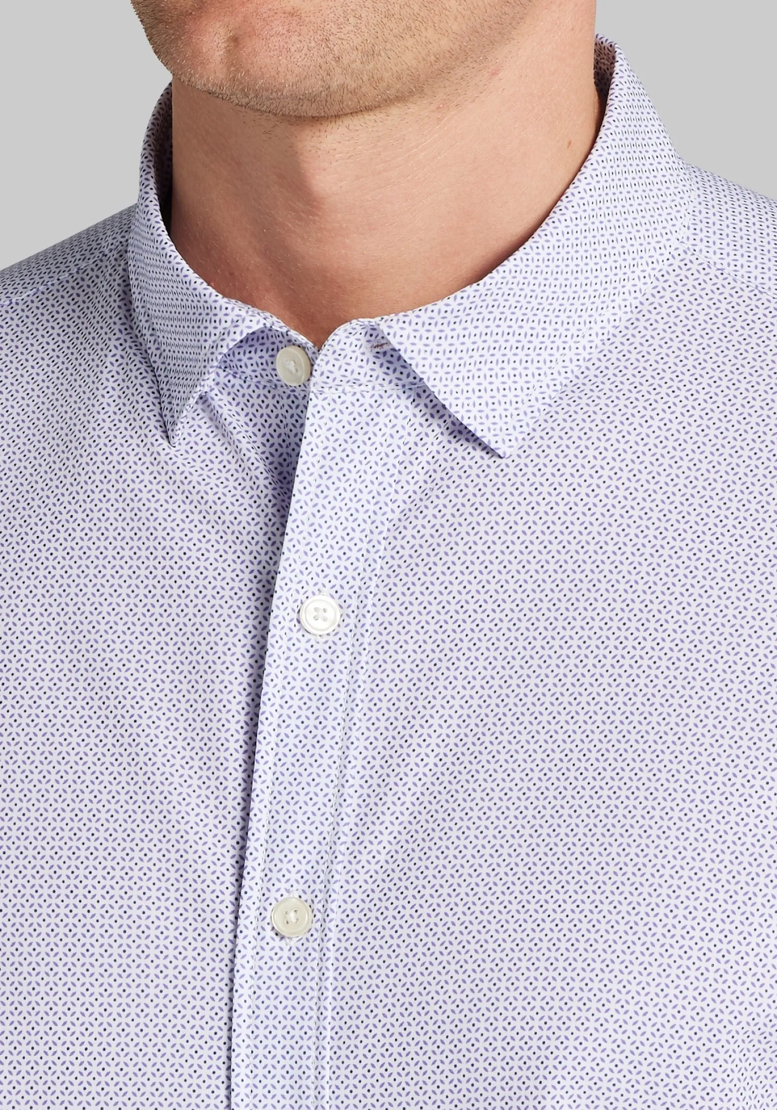 Traveler® COOLMOTION Tailored Fit Petal Neat Button Up Shirt