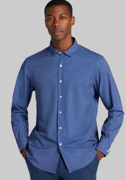 Traveler® COOLMOTION Tailored Fit Dash Geo 4-Way Stretch Button Up Shirt