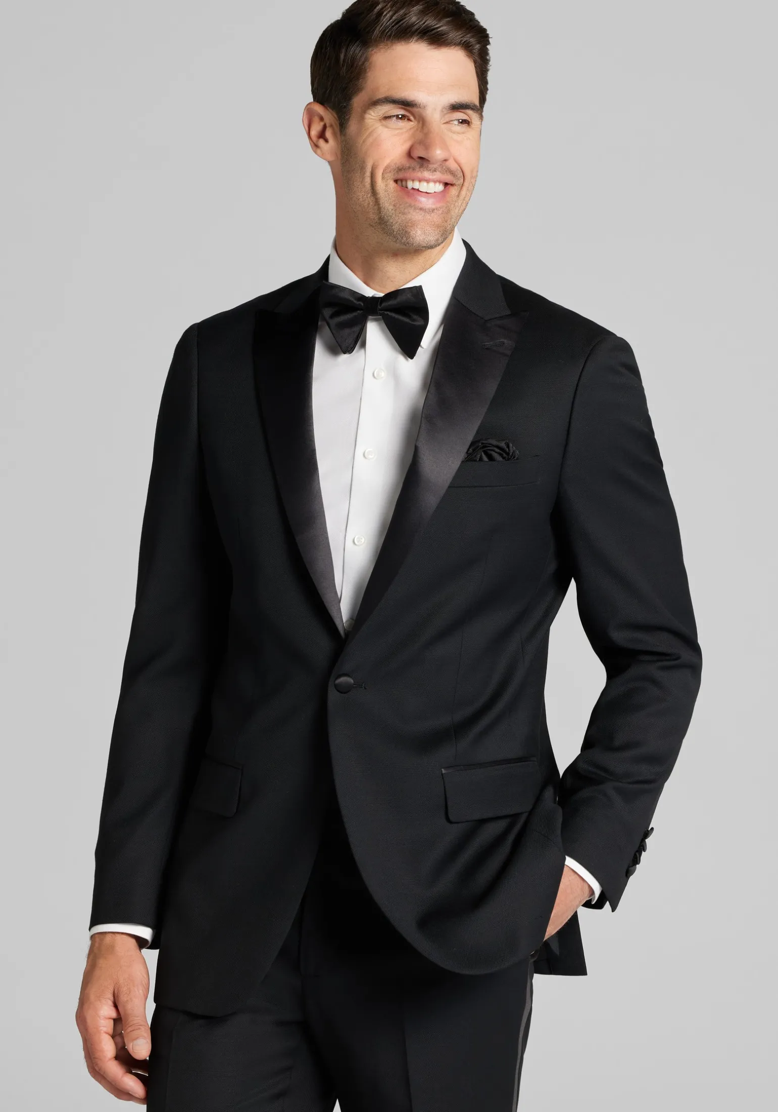 Traveler® COOLMOTION Tailored Fit Textured Solid Tuxedo Separate Jacket