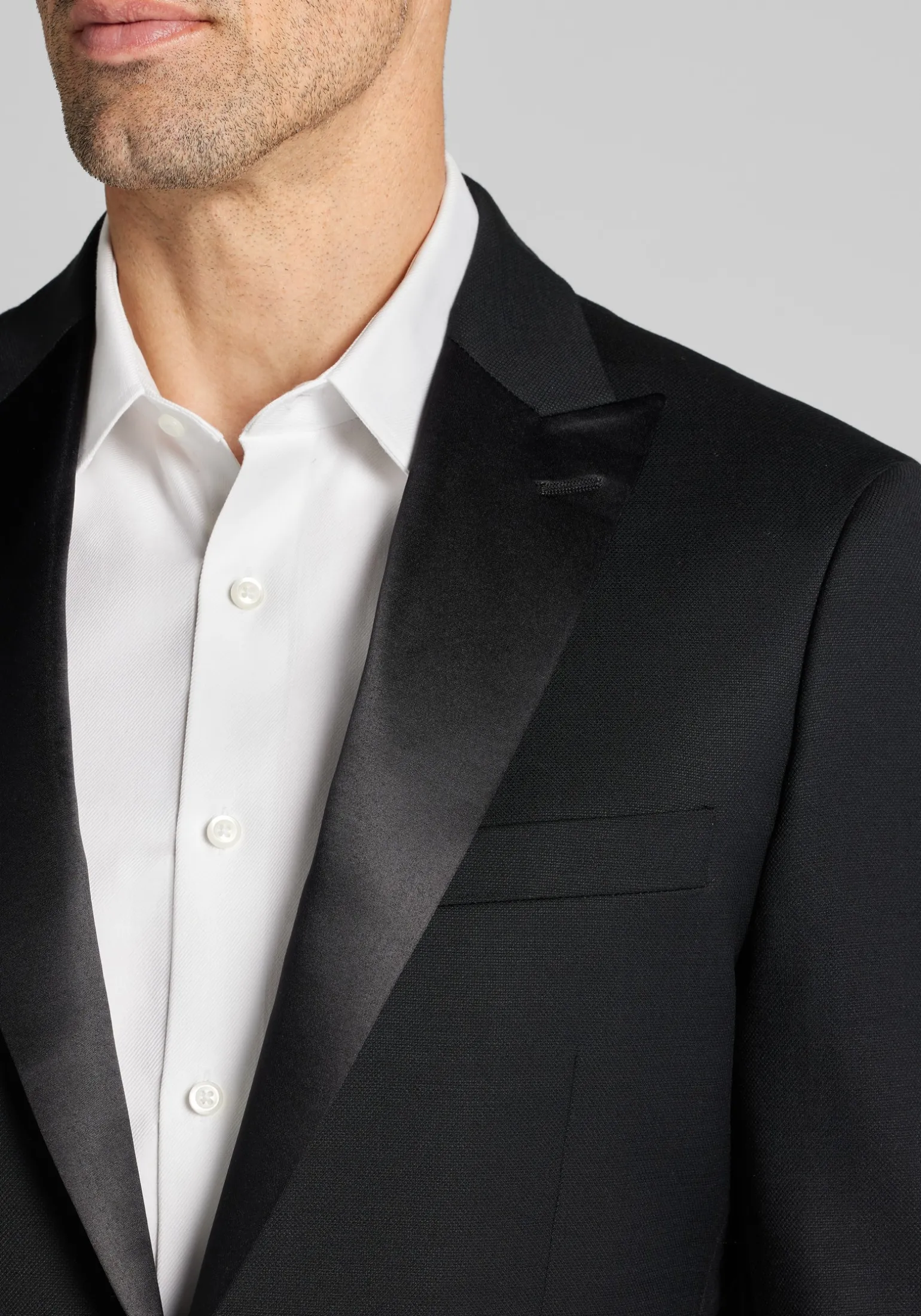 Traveler® COOLMOTION Tailored Fit Textured Solid Tuxedo Separate Jacket